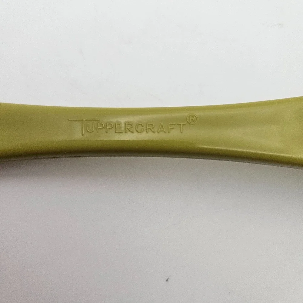 Vintage Tuppercraft Avocado Green Plastic Serving Fork Spatula Utensil USA Retro